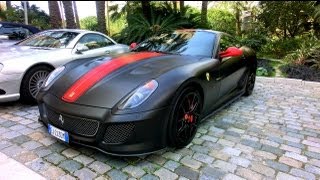 Ferrari 599 GTO  Startup amp awesome REV in Monaco [upl. by Shelagh]