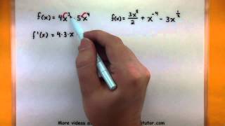 Calculus  How to find the derivative of a function using the power rule [upl. by Ashraf]