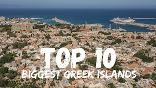 10 Biggest Greek Islands By Land [upl. by Alair701]