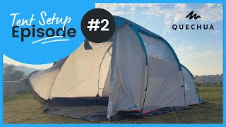 How to Setup Quechua Arpenaz 4 Family Camping Tent [upl. by Zetnas521]