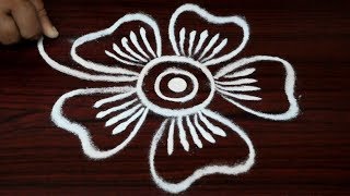 latest simple free hand rangoli designs  easy kolam with out dots  muggulu designs  rangavalli [upl. by Kaiser]