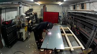 Manual Plasma cutting of 3mm 316L stainless steel [upl. by Ecadnak]