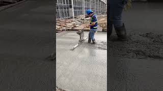 Construction process of cement floor vibrating ruler [upl. by Orella534]