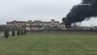 Niagara winery catches fire [upl. by Liscomb]