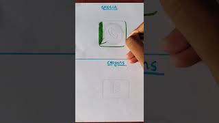 WhatsApp vs YouTube logo drawing ▶️▶️SaifiEntertainment17 logo youtubeshorts [upl. by Michelle]