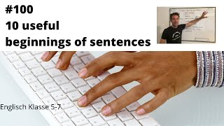 10 useful beginnings of sentences Englisch Klasse 57 Homeschooling Onlineunterricht [upl. by Yerfoeg]