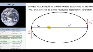 236 Zasada zachowania momentu pędu i I prawo Keplera w zadaniu [upl. by Yllier883]