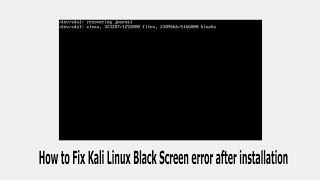 How to Fix Kali Linux Black Screen error after installation virtualbox [upl. by Luciana999]