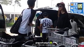 Fancam 130603 Kwon Twins and YG Dancers at ICN [upl. by Ettenowtna370]