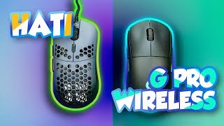 Logitech G Pro Wireless vs G Wolves Hati Two Gaming Mouse Titans [upl. by Desirae]