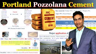 Portland Pozzolana Cement PPC  Application  Manufacturing process  Advantage Quality parameter [upl. by Yednarb]