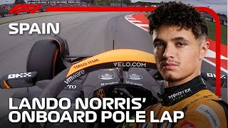 Lando Norris’ Pole Lap  2024 Spanish Grand Prix  Pirelli [upl. by Madid]