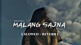 Malang sajnaa  SLOWEDREVERB newsong trending [upl. by Nats634]