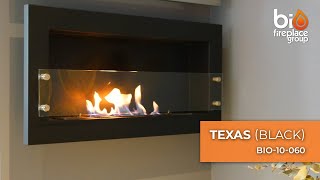 Wallmounted Bioethanol Fireplace  Texas  Black [upl. by Iolanthe]