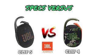 JBL Clip 5 vs Clip 4  Specs Comparison🔥 [upl. by Aciras]