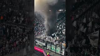 Les Green Angels fêtent leurs 33 ans avec des fumigènes  📷PyroFumigene asse angers [upl. by Idolah]