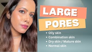 skincare that actually works on large pores Reduction  different skin types  at home [upl. by Adilen133]