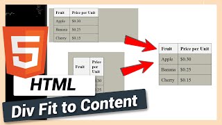 How to Make a Div Fit its Content  HTML amp CSS Tutorial [upl. by Alviani]