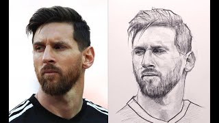 A Better way to Practice Drawing using loomis method  Messi [upl. by Anurb]