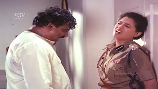 Doddanna Behaves Badly With a Lady Police Officer  Gandanige Takka Hendathi Movie Climax Scene [upl. by Ahsatan]