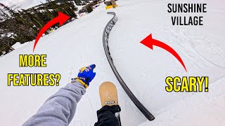 Top to Bottom at Sunshine Village Strawberry Terrain Park Banff [upl. by Ynnaf]