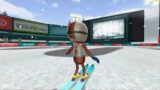 Wii Fit Plus Gameplay Ski Jump 300m 300 meters World Record now is 404m HD [upl. by Llatsyrk]