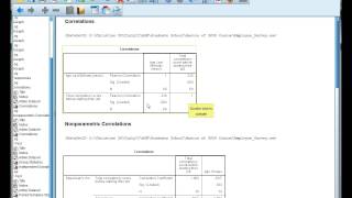 Interpret SPSS output for correlations Pearsons r [upl. by Athey]