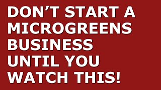 How to Start a Microgreens Business  Free Microgreens Business Plan Template Included [upl. by Dryden961]