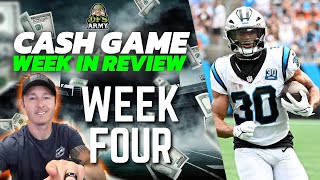 NFL DFS Week 4 Cash Lineup Review [upl. by Dailey]