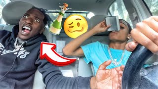 Blasting Music 🎶 While Driving and Drinking🍾 Prank on coryboy [upl. by Loats]