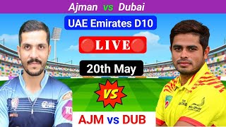 AJM vs DUB Prediction  UAE Emirates D10 Live  UAE T10 Live Match  T10 Live Match  Prediction [upl. by Eornom]