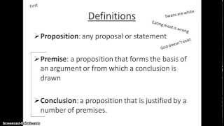 Propositions premises and conclusions [upl. by Caffrey]