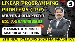 LPP Linear Programming Ex 74 Part 5  12th MathsI New Syllabus 2020 Maharashtra Board Dinesh Sir [upl. by Aretta]