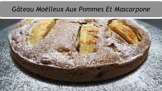 Gâteau moëlleux aux pommes et mascarpone apple cake and mascarpone [upl. by Haberman637]