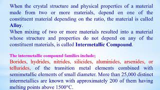 Intermetallics  Advanced Inorganic Material Chemistry [upl. by Durstin]