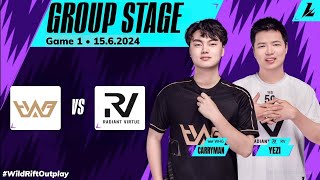 WHG vs RV • Game 1 Bo3  Group Stage  WSL Summer 2024 [upl. by Kemble656]