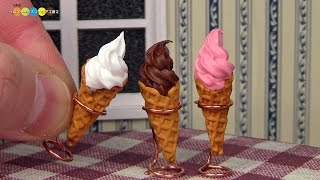 DIY Fake food  Miniature Soft Serve Ice Cream ミニチュアソフトクリーム作り [upl. by Sylirama]