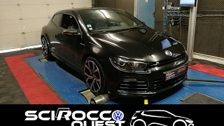 Scirocco R stage 2 APR 345cv  253kw vw racingline performance admission [upl. by Hewett527]