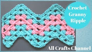 How to Crochet Granny Ripple Pattern [upl. by Enirehtahc]