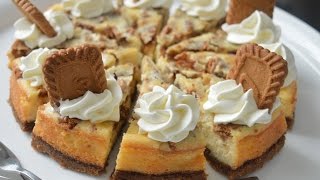 Cheesecake met koffieleutjes  speculoos cheesecake  kasekuchen [upl. by Burnard]