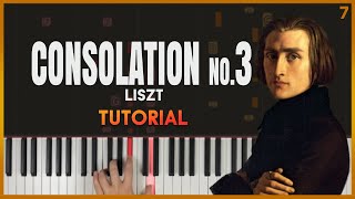 CONSOLATION NO 3 by Franz Liszt  Piano Tutorial Part 1 [upl. by Ellita]