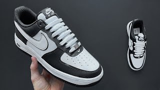 HOW TO STRAIGHT LACE UP NIKE AIR FORCE 1 LOW BAR LACE [upl. by Adore]