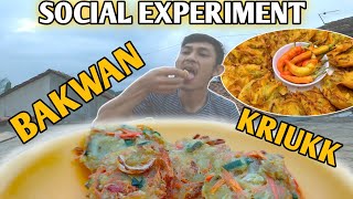 SOCIAL EXPERIMENT BIKIN BAKWAN  MUKBANG [upl. by Calley]