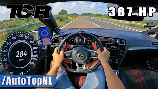 387HP VW Golf GTI TCR  TOP SPEED on AUTOBAHN NO SPEED LIMIT by AutoTopNL [upl. by Dewar]