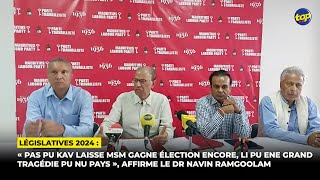 Législatives 2024  « Pas pu kav laisse MSM gagne élection encore li pu ene grand tragédie [upl. by Hakilam957]