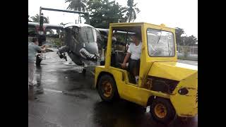 Philippine Air Force OV10 Bronco  Tow To Hangar Under The Rain  Sangley Air Base [upl. by Meares]