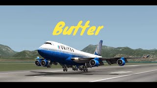 747  400 Butter Xplane 10 mobile [upl. by Artenal]