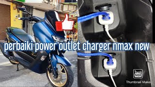 Cara perbaiki power outlet charger nmax new yang mati [upl. by Delano347]