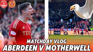 GARTENMANN TO THE RESCUE  ABERDEEN V MOTHERWELL  MATCHDAY VLOG  270424 [upl. by Ashley]