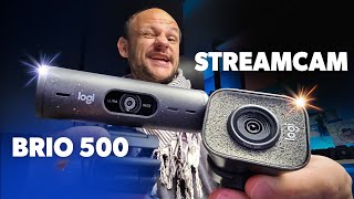 Logitech StreamCam Plus vs Logitech Brio 500  Qual a melhor Webcam Full HD 1080p [upl. by Simonsen]